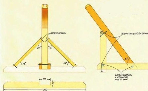 Стойка под гамак своими руками