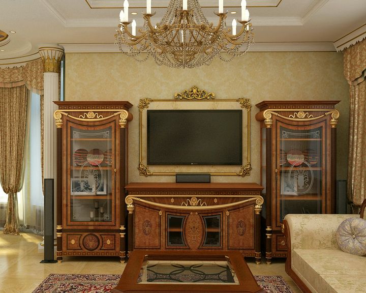 Мебель в гостиной классического стиля