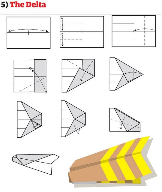 Как сложить самолетик из бумаги (варианты, схемы)