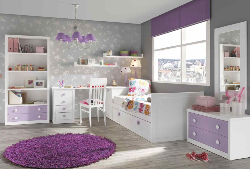 Фиолетовое сочетание мебели