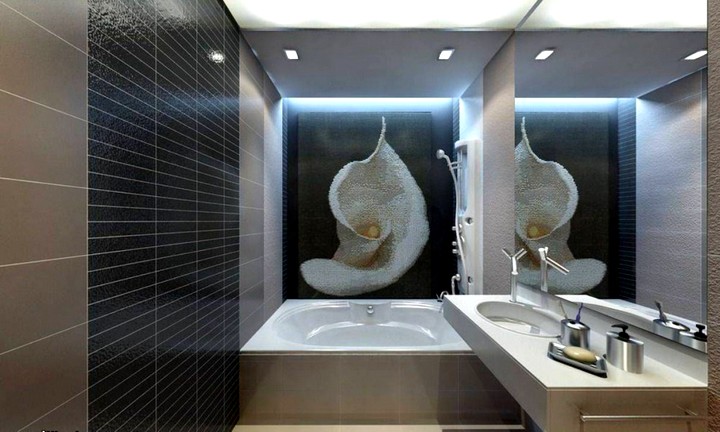 Зеркало в ванную комнату со светодиодной подсветкой2
