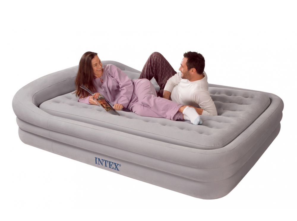 Надувная кровать intex с насосом