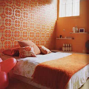 оранжевые стены фото 23