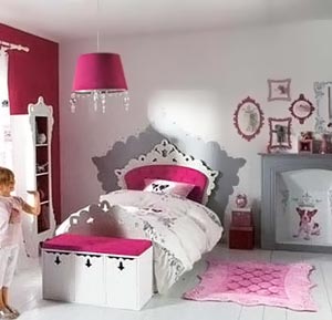 розовый цвет в детской комнате для девочки 001