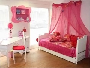 розовый цвет в детской комнате для девочки 003