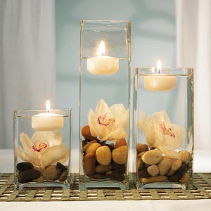 украшение стола цветами и свечами фото12
