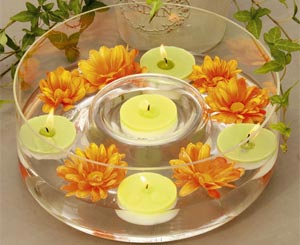 украшение стола цветами и свечами фото17