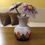 Изготовление вазы из модульного оригами