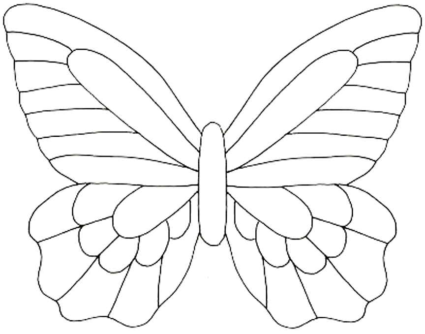 На плотном листе бумаге нужно нарисовать контуры бабочки и вырезать