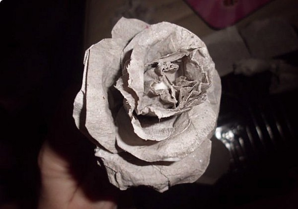 Цветок из бумаги под кованину мастер-класс
